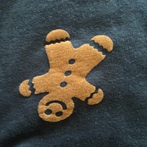 Jane + Delancey GINGERBREAD MAN 2PC TOP & PANT PAJAMAS LOUNGE SET L